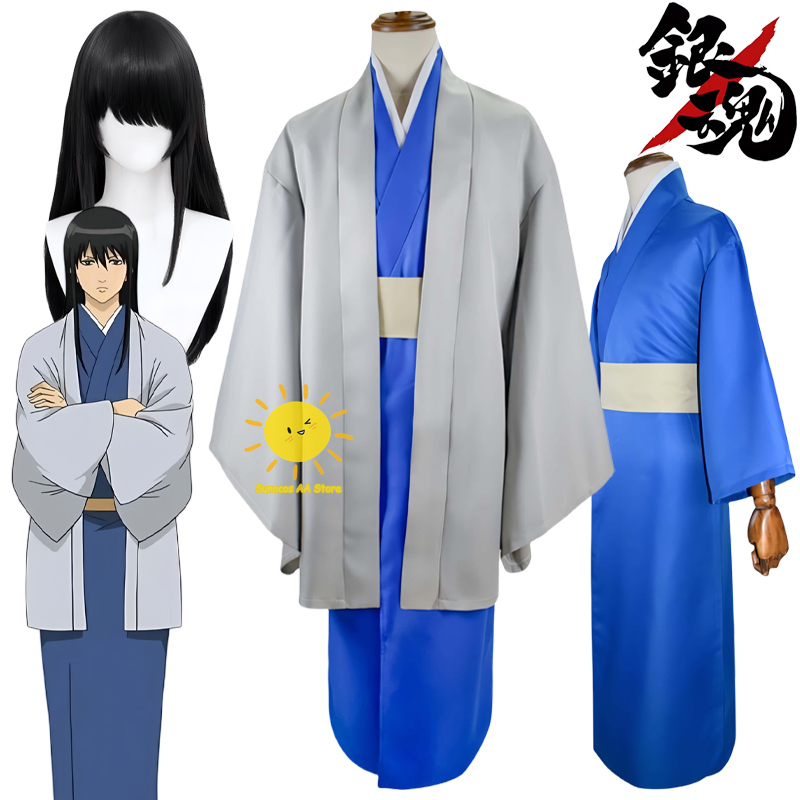 Men'S Kimono Accessories - Anime katsura kotarou cosplay traje gintama