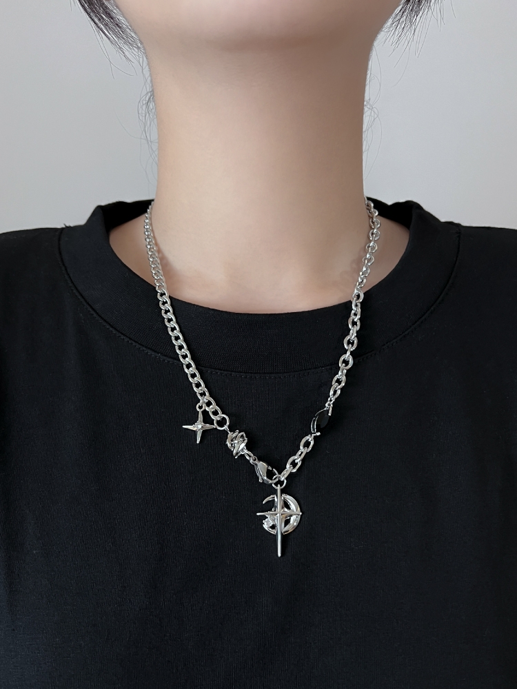 2023 Coreano Moda Goth Punk Mo - Men Accessories Neck Chain avaliação e preço
