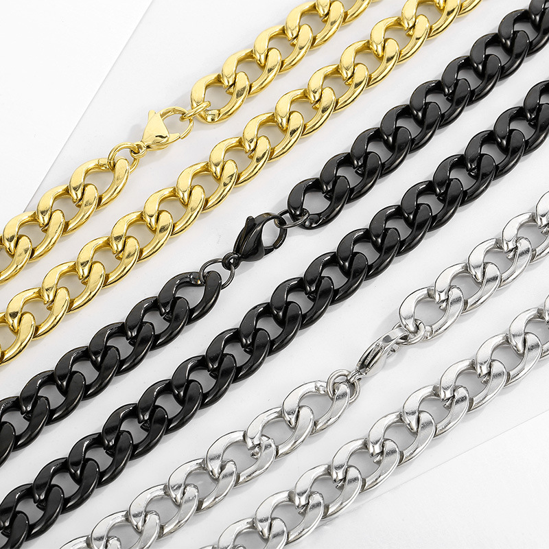 Colar de corrente cubana em aç - Men Accessories Neck Chain avaliação e preço